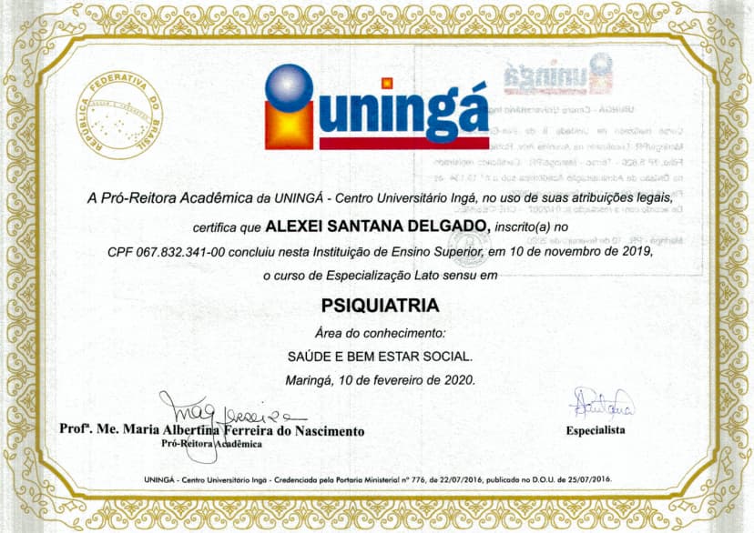 Pós-graduação em Psiquiatria